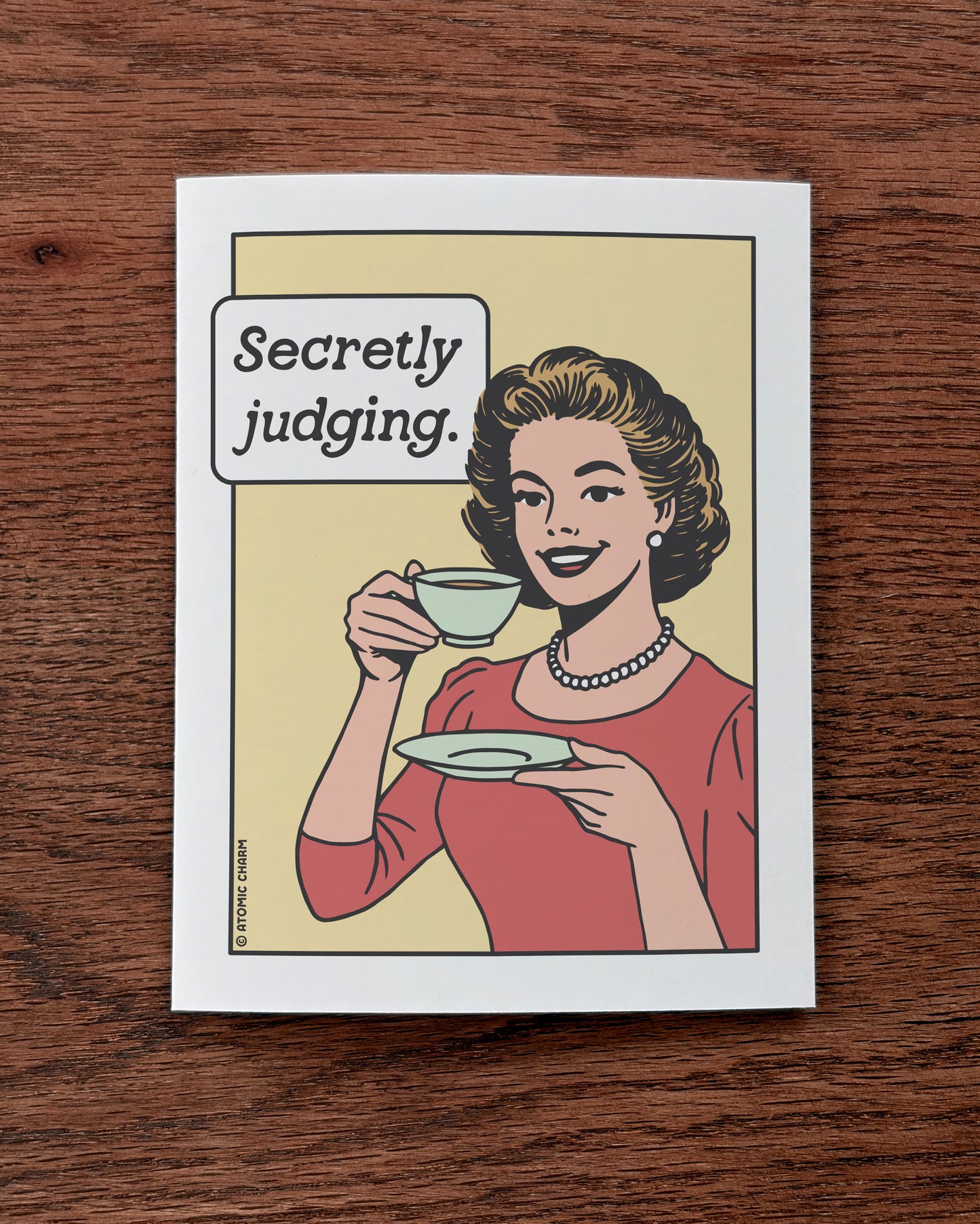 Secretly Judging - Greeting Card